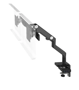 M8 Humanscale M/Connect Dock doble monitor barra transversal brazo abrazadera negra montaje de escritorio - Imagen 1 de 12