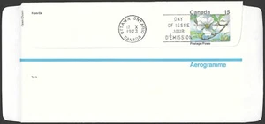 Canada #423 "B.C. DOGWOOD" Brand New 1973 Aerogramme Issue - Picture 1 of 2