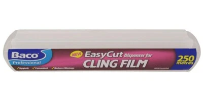 Bacofoil Easy Cut Cling Film Dispenser, 35cm x 250m Cutter Box Catering Storage