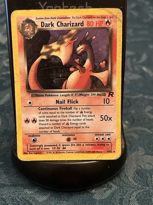 Pokemon TCG Dark Charizard Holo Rare 4/82 Heavy Damage - Image 1 of 4