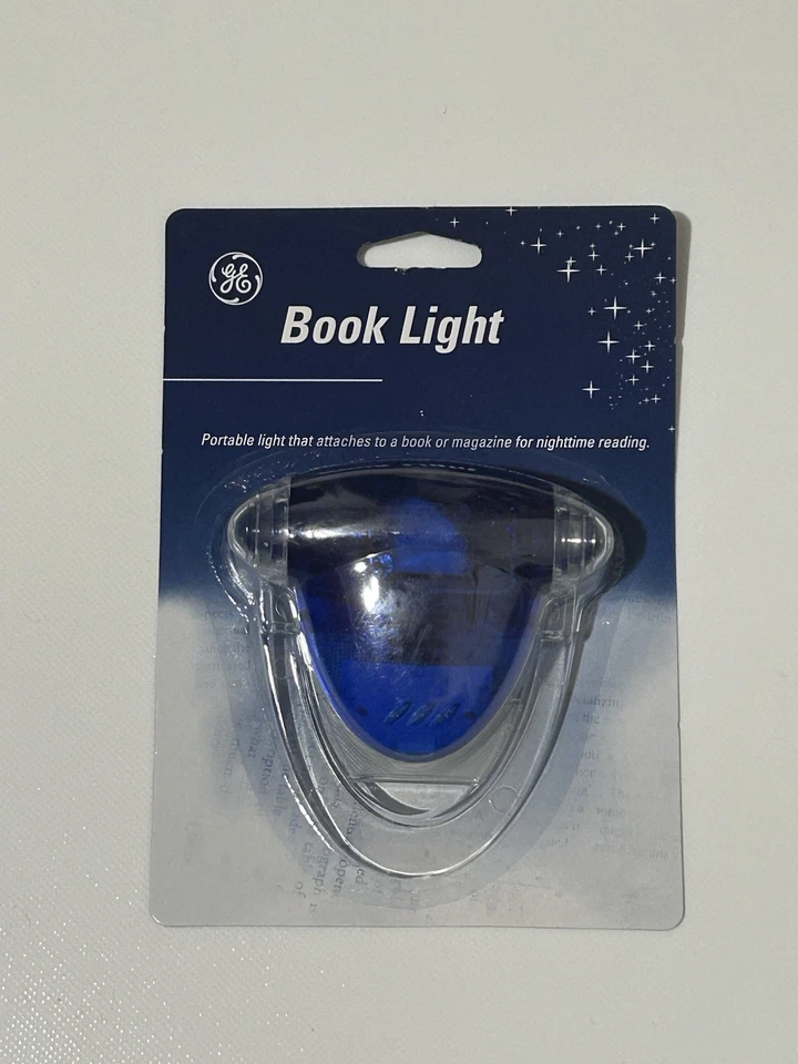 GE Book Light - Attaches To A Book Or Magazine For Nighttime Reading - NEW NOS — 第 1/2 张图片