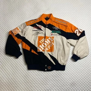 Vintage Tony Stewart Nascar Racing Home Depot JH Design Jacket Size Large - Picture 1 of 8