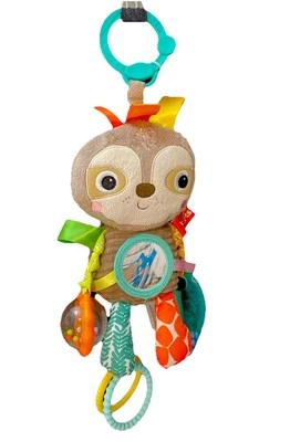 Bright Starts Perezoso Colgante Actividad Cuna Juguete Peluche Mordedor Anillos Sonajero Suave Foto 1 de 4