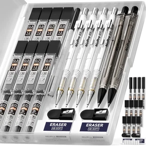 Nicpro 6 PCS Art Mechanical Pencils Set with Case-Drafting Pencil 0.3,0.5,0.7,.9 - Picture 1 of 6