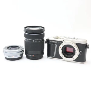 OLYMPUS PEN E-PL9 14-42mm EZ + 40-150mm Lens Kit Black #297 - Picture 1 of 12