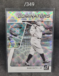 2021 DONRUSS /349 BABE RUTH DOMINATORS SILVER #DOM3 - Picture 1 of 2