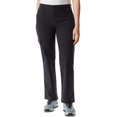 BASS OUTDOOR Women Black Cotton Canvas Outdoor High-Rise Cargo Pants Size US 2 - Image 1 of 4
