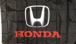 Fahne Honda SCHWARZ BLACK Civic CRX Type R NSX Jazz CR-V - Bild 1 von 3