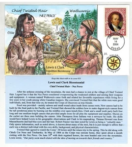 COLLINS HANDPAINTED LEWIS & CLARK 3856 OROFINO IDAHO INDIANS NEZ PERCE #31 - Picture 1 of 1