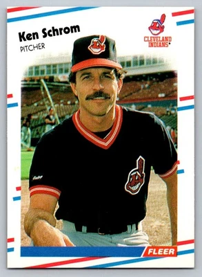 1988 Fleer #614 Ken Schrom Cleveland Indians - Image 1 of 2