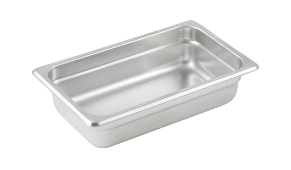 Winco Anti-Jam Steam Pan, 1/4 by 2-1/2-Inch, 24-Gauge 2.5" Deep Heavy-Duty - Image 1 of 2