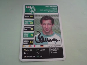Bundesliga Quartett Karte Bremen Frank Baumann ( Signiert) - Bild 1 von 1