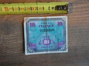 Billet 10 francs - 1944 Impression Américaine - FRANCE - Picture 1 of 5