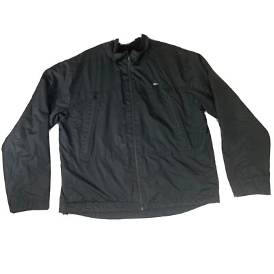 Hombre Lacoste Nylon Metal Logo Bomber Chaqueta Talla 54/6 Negro Ver Descripción Foto 1 de 4