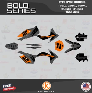 Graphics Kit for KTM 150XC, 250XC, 300XC, 250XC-F, 350XC-F(2012)Bold - Org Shift - Picture 1 of 6