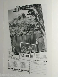 1948 Union Pacific Railroad ad, trains to Colorado - Picture 1 of 3