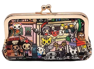 TOKIDOKI Roma Rare Pattern Metal Kisslock Close Purse Clutch Wallet Cosmetic Bag - Picture 1 of 21