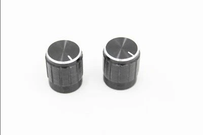 (2) Pedal de guitarra de aluminio negro/plateado/perillas estéreo - Press-On se envía desde EE. UU. Foto 1 de 2