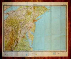 Authentic Soviet Russian Military SECRET Topographic Map WASHINGTON USA - Picture 1 of 6