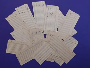 USSR Computer Mainframe Punch Card Perforated 15 pcs. Soviet Union . # 4 - Picture 1 of 11
