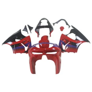 Kit de carrocería apto para Kawasaki 1998-1999 98 ZX6R ZX-6R rojo negro kit de carenados de plástico - Imagen 1 de 6