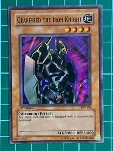 Tarjeta Yugioh Gearfried The Iron Knight PSV-101 súper rara primera edición  - Imagen 1 de 8