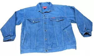Mega Maxx Jeans Denim Giacca Cappotto Blu Uomo XXL 2XL -Vintage Camionista Skater Thug - Foto 1 di 15