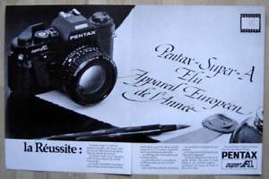 Publicité Papier - Appareil Photo Pentax Super A De 1983