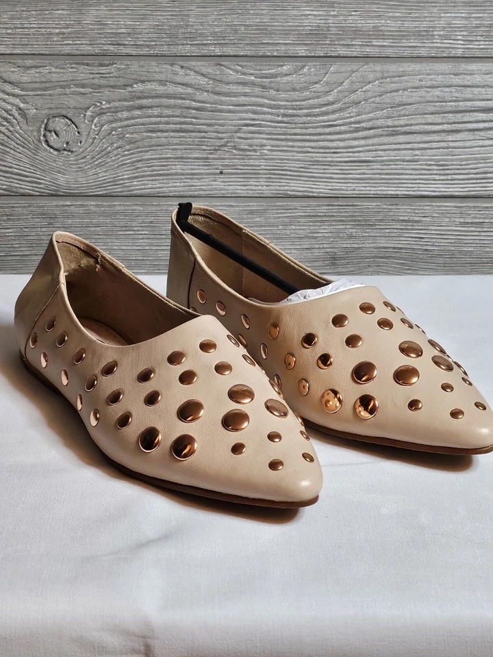 Naughty Monkey Hariette Studded Ballet Flats Women's Size US 7.5 Blush (SSS) - Image 1 of 4