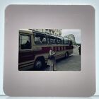 70S 35Mm Photo Slide Woman Stands By Orbis Tour Bus Vtg 1970S