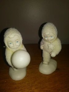 Snowbabies DEPT 56 figurines Ready Set...!, 1st To The Finish 2pc LOT - Picture 1 of 11