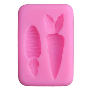 Carrot 3D Silicone Mold Fondant Cake Chocolate Decorating Sugarcraft Paste Mould - Picture 1 of 7