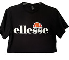 Ellesse Crop Top Size UK 6 Women's Sport Summer Retro T-Shirt Casual Y2K Street