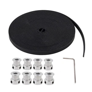 8Pcs GT2 Pulley 16Teeth Bore 5mm &5m GT2 Timing Belt For 3D Printer Part RepRap - Picture 1 of 12
