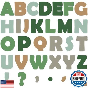 150 PCS Large 7" Bulletin Board Letter Set, Spring Green Farmhouse Forest Cla - Picture 1 of 5