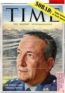 Cubierta de tiempo autografiada por Thomas D. White - Jefe de la Fuerza Aérea - Imagen 1 de 2