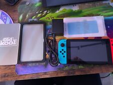 Nintendo Switch V2 Game Console - Black with Neon Blue and Neon Red Joy-Cons...
