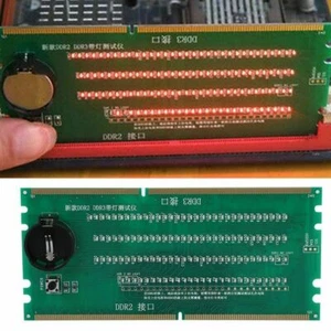 New Desktop Motherboard DDR2/DDR3 RAM Memory Slot Test Tester Card with LED SLK - Photo 1/9