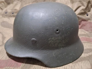 Stahlhelm BGS Bundesgrenzschutz Wehrmacht Steelhelmet Casque mit Innenleben RAR - Picture 1 of 7