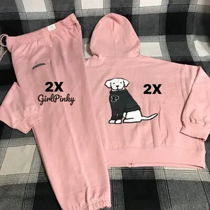 victoria secret PINK Jogginghose SET CHALK ROSE LIMITED EDITION & DOG LOGO 2X - Bild 1 von 12