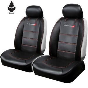 Pair New Synthetic Leather Sideless Car Truck Front Seat Cover Deluxe For Dodge