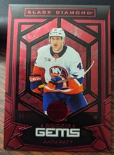 2022-23 UD Black Diamond Aatu Raty Rookie Gems Ruby Red 001/100 Islanders
