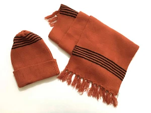 KULT VINTAGE 70er 2-teiliges Schal Berretta Unisex Wolle Frau Mann Wolle Set Schal Mütze - Bild 1 von 3