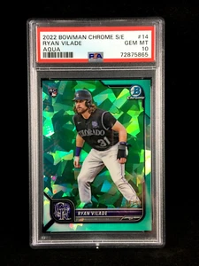 Pop 1 PSA 10 Ryan Vilade 2022 Bowman Chrome SAPPHIRE Aqua /99 Rookie #14 RC - Picture 1 of 3