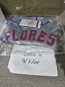Wilmer Flores Signed New York Grey Baseball Jersey (JSA) - Picture 1 of 2