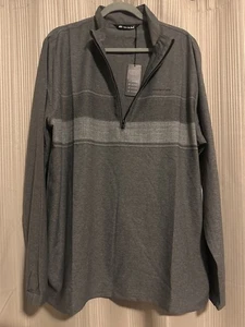 Travis Matthew Mens Low Roller Heather Black 1/4 Zip Pullover Long Sleeve Size - Picture 1 of 3