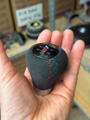 Bmw E46 M knob manual transmision ALCANTARA suede - Image 1 of 4