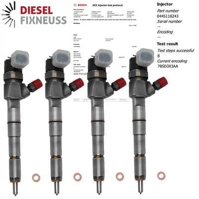4x injector injector Bosch Opel Astra Cascada Insignia Zafira 2.0 CDTI - Image 1 of 4