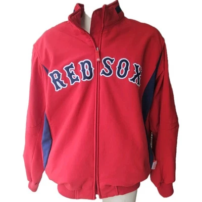 Chaqueta Boston Red Sox Hombres XL Abrigo MLB Béisbol Majestuoso Calentamiento Rojo Forrado Térmico Foto 1 de 4