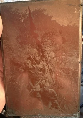Antique Copper Printing Plate Gettysburg PA  North Carolina Monument - Image 1 of 4
